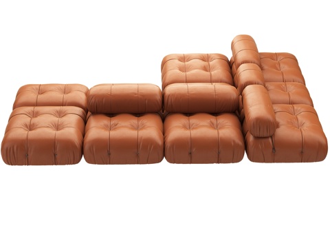  B&B Italia 意式极简沙发 皮革沙发 模块沙发3d模型 