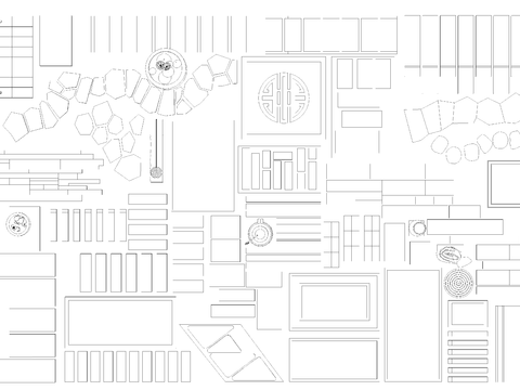  庭院步汀cad图库 