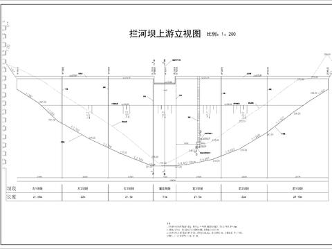  重力坝开挖cad施工图 