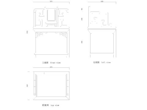  中式单椅cad图库 