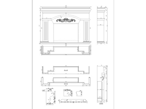  27套壁炉立面节点 
