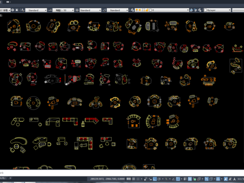  爆款定制异形沙发cad图库 