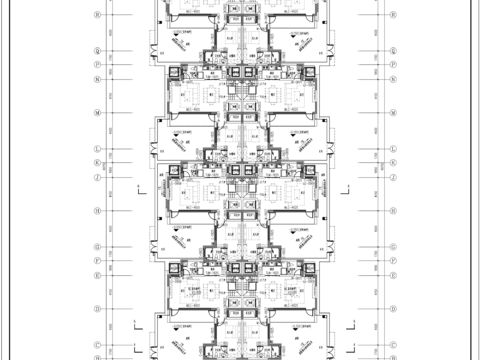  175平聯(lián)排別墅戶(hù)型cad施工圖 