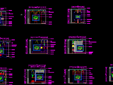  壁挂电视背板CAD节点大样 
