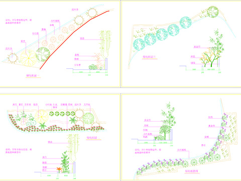  公園綠化組團CAD詳圖 