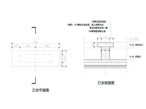  水中汀步CAD施工图 
