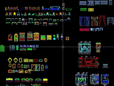  欧式室内设计cad图库 