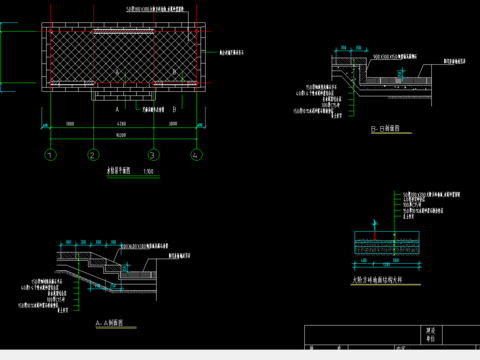 室内地面铺装cad平面图 