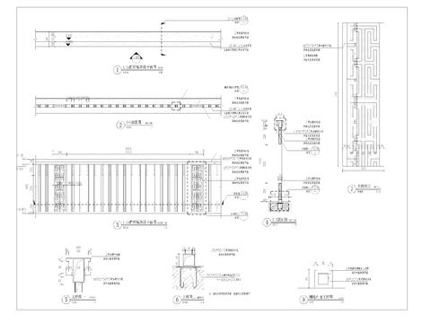  栏杆通用cad大样图 