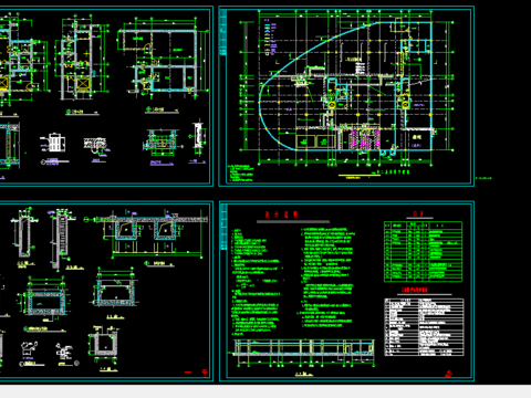  美食城建筑CAD施工图 