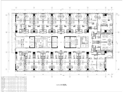  酒店客房总平cad施工图 
