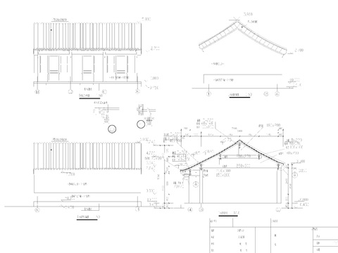  四合院建筑cad施工圖 