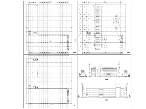  8廠房建筑cad立面圖 