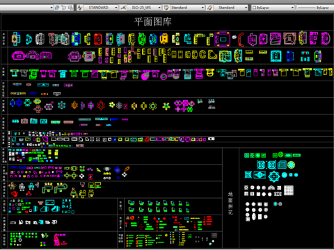  CAD常用平面装饰cad图库 