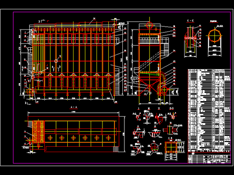  玻纤袋式除尘器节点大样 