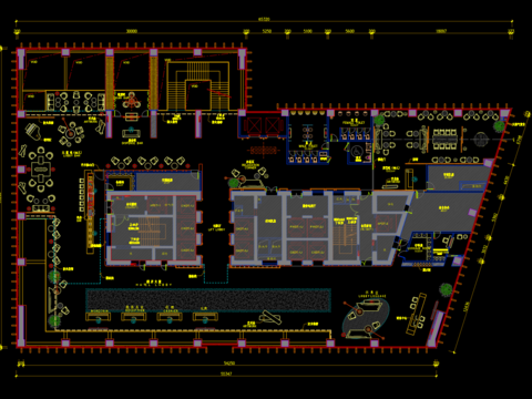  酒店大堂cad平面图 