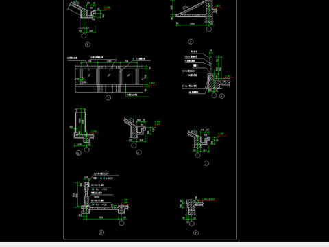  墙体构造节点图CAD施工图 