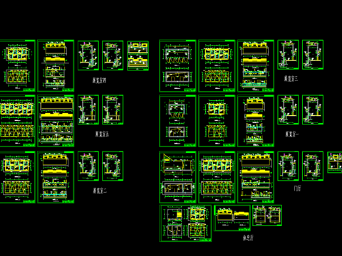  展览室cad平面剖面图 