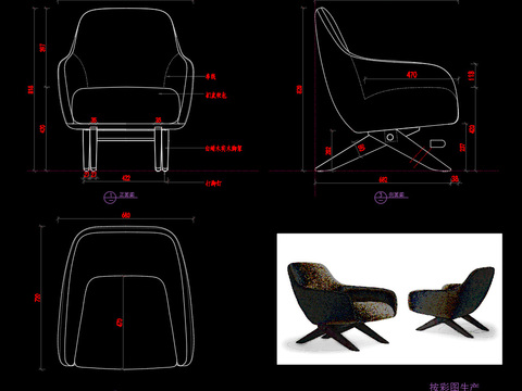  休闲椅cad图库 