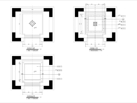  现代别墅电梯轿厢cad大样图 