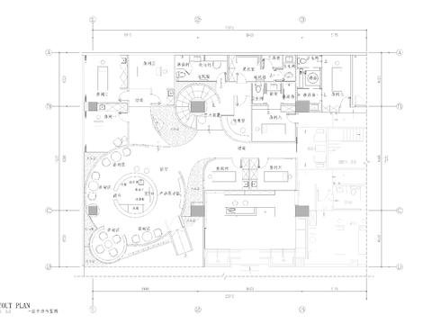  560㎡美容院 SPA養(yǎng)生館CAD施工圖 