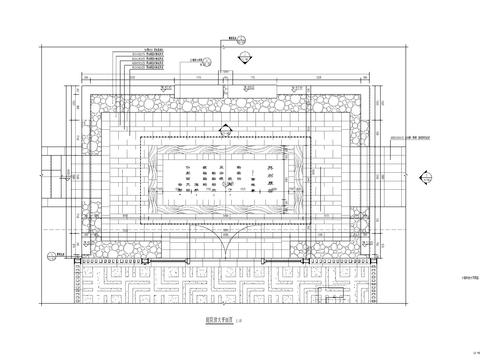 新中式对景墙节点大样图 