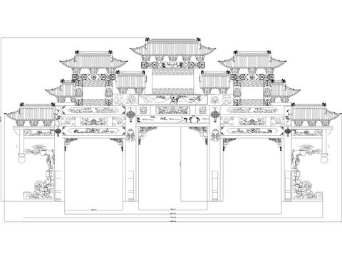  石牌坊精细节点大样 