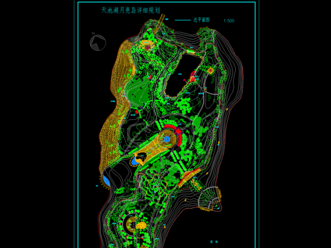  公园平面规划cad施工图 