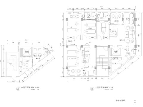 230㎡美容院 SPA養(yǎng)生館CAD施工圖 