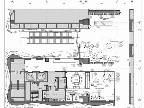  酒店商务休闲中心CAD施工图 