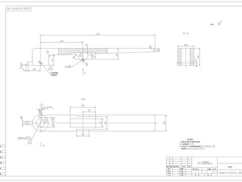  金属上扳手CAD节点大样 