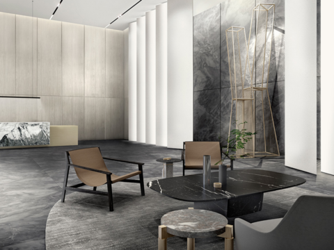  Mason Studio深圳湾悦府南北塔5户型样板间丨公区效果图+样板间施工图+物料表+固定家具图纸 