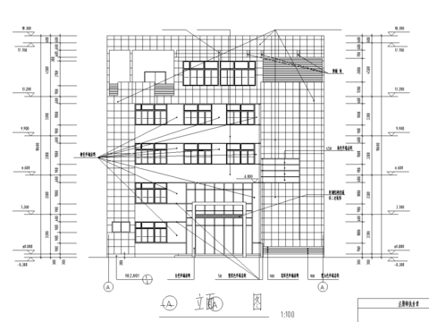  綜合樓建筑cad施工圖 