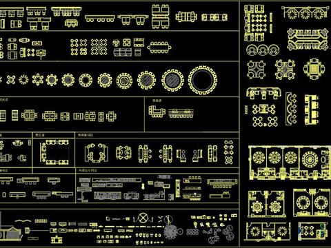  网红餐饮CAD图库 