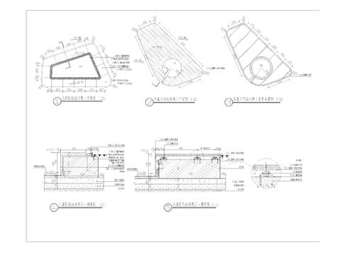  儿童区坐凳详图 景观坐凳施工图 