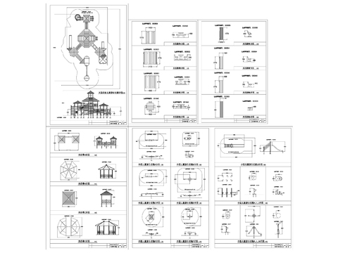  游乐场 游乐设备cad图库 