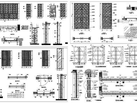  门表详图门大样图门剖面图门节点图设计cad图库 