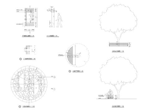  广告牌小品CAD节点大样 