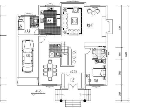  家居住宅cad平面图 