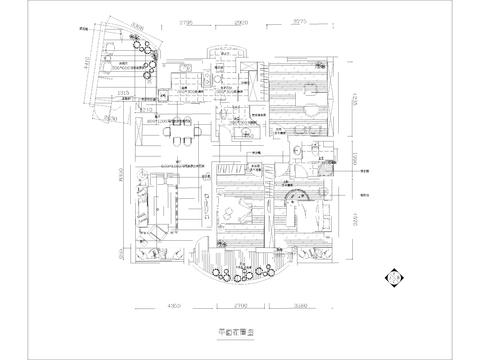  現(xiàn)代家裝 大平層樣板間cad施工圖 