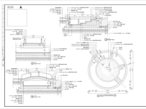  沙坑及泳池细部CAD施工图 