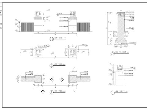  景观灯柱cad大样图 
