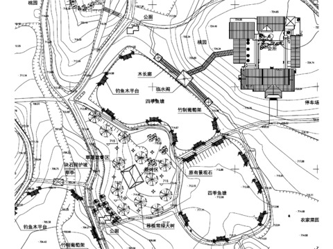  農(nóng)家樂地形圖景觀設(shè)計(jì)圖 
