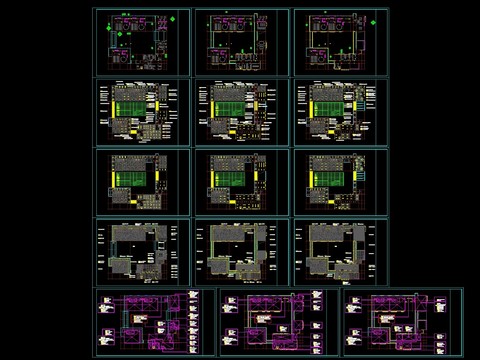  幼儿园室内cad施工图 