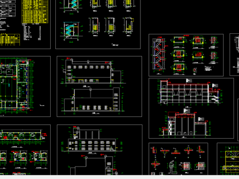  集中供热站建筑cad施工图 