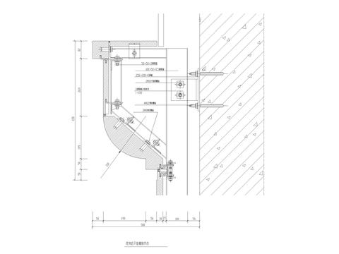  花岗岩干挂横剖CAD节点大样 