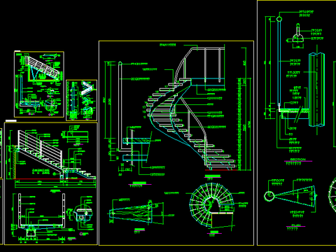  楼梯扶手节点大样 