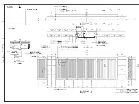  特色围墙细部节点大样 