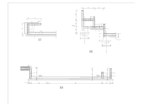  假山跌水结构详图 施工图 