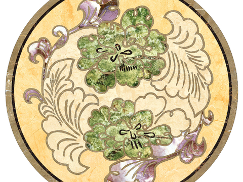  大理石水刀拼花 